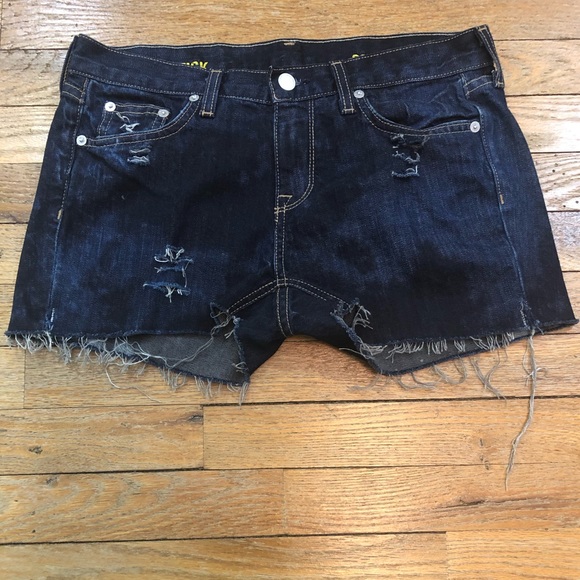 1 of 1 Custom Distressed Festival Cut Off Shorts - Picture 1 of 2